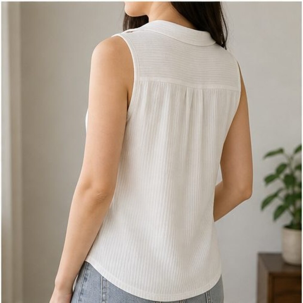 Ivory Ruffle Blouse - Picture 3 of 6